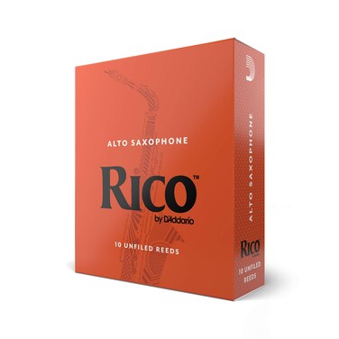 DAddario Woodwinds  Rico Alto Sax Reeds  Reeds for Alto Saxophone  Alto Saxophone Reeds Crafted for Beginners Students Educators  Strength 20 10Pack