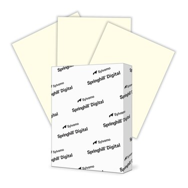 Springhill 85 x 11 Cream Colored Cardstock Paper 250 Sheets 1 Ream  Premium Lightweight Cardstock Vellum Printer Paper with Textured Finish  097000R Letter 85x11