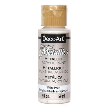 DecoArt Dazzling Metallics 2Ounce White Pearl Acrylic Paint DMDA117