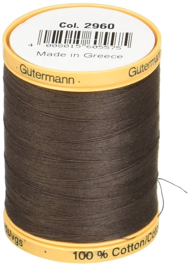 Gutermann Natural Cotton Thread Solids 876yd Bark Brown