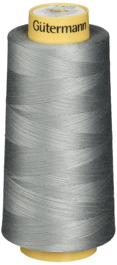 Gutermann 3000C6206 Natural Cotton Thread Solids 3281Yard Grey