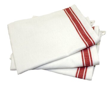 Aunt Marthas 18Inch by 28Inch Package of 3 Vintage Dish TowelsCotton Red Striped