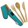 Bamboo Travel Utensils  ToGo Ware Utensil Set with Carrying Case Agave