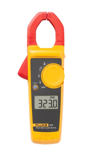 Fluke 323 Clamp Meter For CommercialResidential Electricians Measures AC Current To 400 AMeasures ACDC Voltage To 600 V Resistance And Continuity Includes 2 Year Warranty And Soft Carrying Case