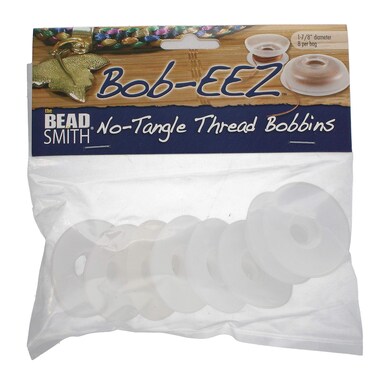 The Beadsmith NoTangle Thread Bobbins String Organizer Ideal for Kumihimo or Cord Management 1 78 Inches Set of 8