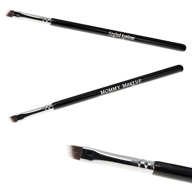Angled Eyeliner Brush  Soft Premium Synthetic Vegan Bristles  Hand Cut Cruelty Free Made in USA Flat Eye Liner Brush For Perfect Precision 1 Pc by Mommy Makeup