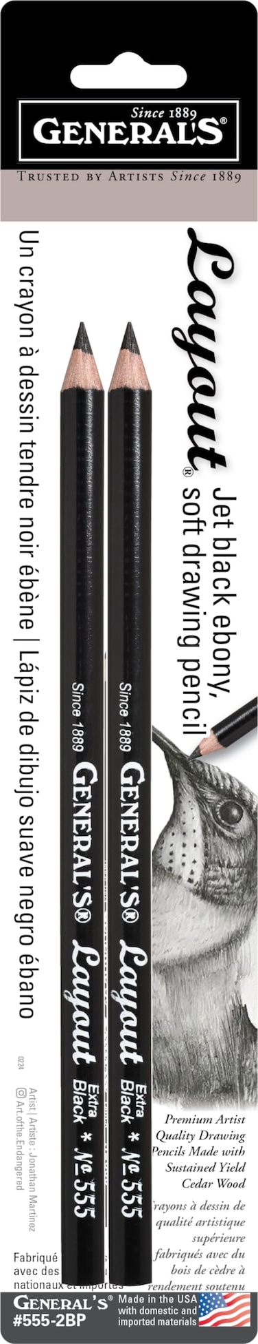 General Pencil 639393Layout Graphite Drawing Pencils 2Pkg2B