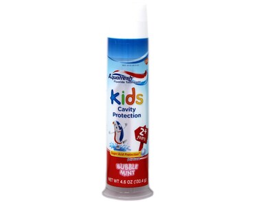 Aqua Fresh Kids Pmp Size z Kids Pump Toothpaste Bubble Mint 46 Ounce