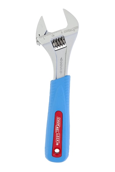 Channellock 808WCB 8Inch Chrome Adjustable Wrench with Code Blue Grips