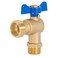 Eastman Male Boiler Drain 12 Inch MIP x 34 Inch MHT Quarter Turn Ball Valve Brass Plumbing Fitting 48604