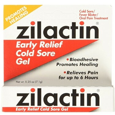 Zilactin Cold Sore Gel Medicated Gel 025 oz  Pack of 2