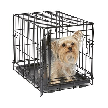 MidWest Homes for Pets Newly Enhanced Single Door iCrate Dog Crate Includes LeakProof Pan Floor Protecting Feet  Divider Panel  New Patented Features