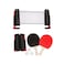 Trademark Innovations Portable  Lightweight Ping Pong Game Set Red