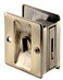 PrimeLine N 6774 Pocket Door Privacy Lock with Pull  Replace Old or Damaged Pocket Door Locks Quickly and Easily  Antique Brass Single Pack
