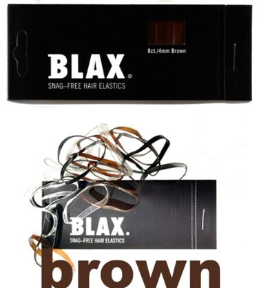 Blax Hair Elastics Brown 4mm 8 Count