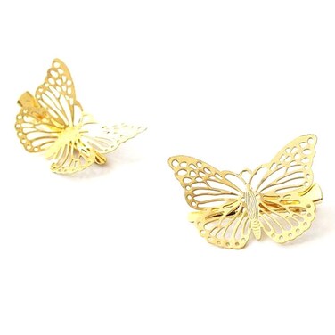 CJESLNA Golden Butterfly Hair Clip Headband Hair Accessories