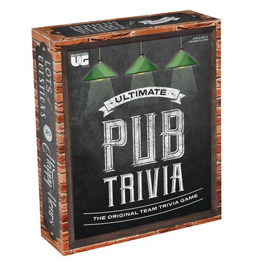 University Games  Ultimate Pub Trivia Team Trivia Game 4 or More Trivia Loving Players Ages 12 and Up