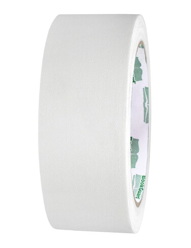 BookGuard 112 Inch VinylCoated Cotton Cloth Book Binding Repair Tape 15 Yard Roll White
