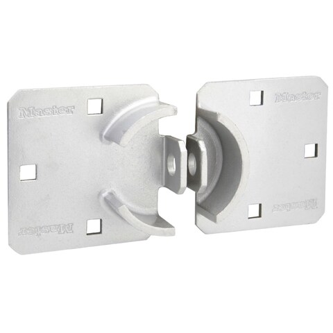 Master Lock Chrome Hasp Lock Heavy Duty Hidden Shackle Lock and Hasp Solid Steel Lock for Trucks Trailers or Vans 9 Inches Wide 770