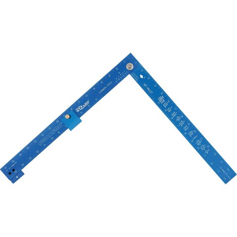 Swanson Tool Co T001WZ Framing Wizard Folding Aluminum Framing Square with adjustable set screw Allen wrench included  5 layout tools InOne