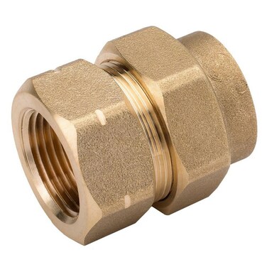 HomeFlex 11435007 34Inch Brass Corrugated Stainless Steel Tubing x FIPT Female Adapter