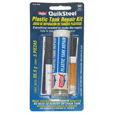 Blue Magic 6522KTRI QuikSteel Plastic Tank Repair Kit  White  2 ounces