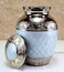 eSplanade Metal Cremation Urn Memorial Jar Pot Container  Medium Size Urn for Funeral Ashes Burial  Engraved Metal Urn  Blue  6 Inches