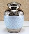 eSplanade Metal Cremation Urn Memorial Jar Pot Container  Medium Size Urn for Funeral Ashes Burial  Engraved Metal Urn  Blue  6 Inches