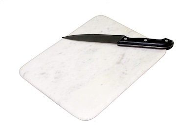 KLEO Marble Cutting Board Cheese Platter Multipurpose Serving Platter White 9x 12
