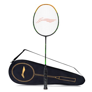 LiNing GForce 3600 Superlite Carbon Fibre Strung Badminton Racket Dark Grey Gold G44 12 inches