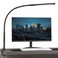 AmazLit Desk Lamp EyeCaring Desk Light Gooseneck Lamp with Clamp Adjustable Color Temperature  Brightness Clip on Lamp with Memory  Timer Function Clamp Lamp for Home Office 12W Black