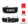 AURIONGenuine Leather Weight Lifting Belt Body Fitness Gym Back Support Power Lifting Belt Medium Black