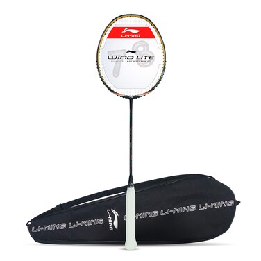 LiNing Wind Lite 700 Carbon Fiber Strung Badminton Racket with Free Full CoverPurplePeachSet of 1