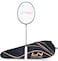 LiNing 3D Calibar X Combat Carbon Graphite Badminton Strung Racquet 85 Grams 30 Lbs String Tension and Full Cover CharcoalBlue