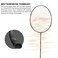 LiNing Super Series 900 Carbon Fibre Strung Badminton Racket with Full Racket Cover GreyCopper  For Intermediate Players  84 grams  Maximum String Tension  30lbs