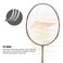LiNing Super Series 900 Carbon Fibre Strung Badminton Racket with Full Racket Cover GreyCopper  For Intermediate Players  84 grams  Maximum String Tension  30lbs