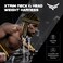 XTRIM Neck and Head Weight Harness with 30 HeavyDuty Steel Chain  4 DRings for Gym  Home Workout Thick Neoprene Padded  Adjustable Strap with Superior Saddle Stitching Yellow