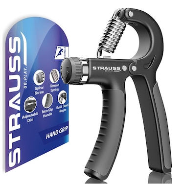 Strauss Adjustable Hand Grip Strengthener Black