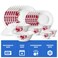 Borosil Gourmet Dinnerware Set For 6 35 Pieces White Dinner Plates and Bowls  Chip Resistant Tempered Opal Glass Stain Resistant Dishwasher  Microwave Safe Dinner Set For Gifting Serves 6