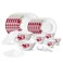 Borosil Gourmet Dinnerware Set For 6 35 Pieces White Dinner Plates and Bowls  Chip Resistant Tempered Opal Glass Stain Resistant Dishwasher  Microwave Safe Dinner Set For Gifting Serves 6