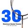 LiNing Turbo X III Carbon Fibre Strung Badminton Racket with Free Racket Cover for Seniors BlackGold 87 Grams