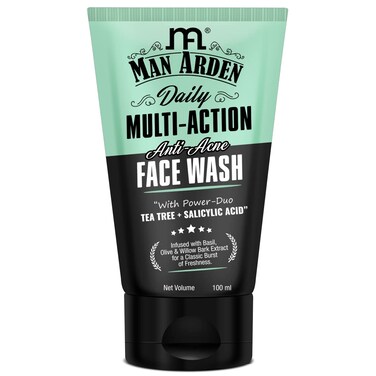 Man Arden Daily MultiAction Anti Acne Face Wash For Oily Skin  With Power Duo Tea Tree for AcneProne Skin 100 ml