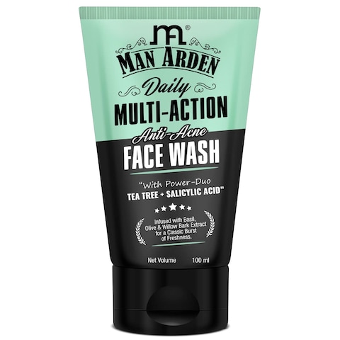 Man Arden Daily MultiAction Anti Acne Face Wash For Oily Skin  With Power Duo Tea Tree for AcneProne Skin 100 ml
