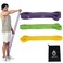 BURNLAB Resistance Bands with Carrying Pouch Pull Up Assistance Bands for Exercise Stretching Gyms Home Fitness  for Men and Women Yellow Green  Purple 824Kg