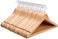 KEPLIN Strong Natural Wood Wooden Coat Hangers with 360 Degree Rotatory Hook  Round Trouser Bar  Shoulder Notches  Durable Wardrobe Space Saver  Suitable for Coat Jacket Suit Jumper 20 Pack