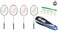 Jaspo CoreJS6004 Badminton Rackets 5 Feather Shuttlecock1 Badminton Bag