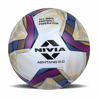 Nivia Ashtang Football Size 5 WhiteBlackBrown