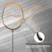 LiNing 3D Calibar X Drive Carbon Graphite Strung Badminton Racquet 82 Grams 30 Lbs String Tension and Free Full coverDark GreyGold