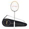 LiNing 3D Calibar X Drive Carbon Graphite Strung Badminton Racquet 82 Grams 30 Lbs String Tension and Free Full coverDark GreyGold
