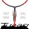 LiNing Turbo X III Carbon Fibre Strung Badminton Racket with Free Racket Cover for Seniors Dark GreyCopper 87 Grams
